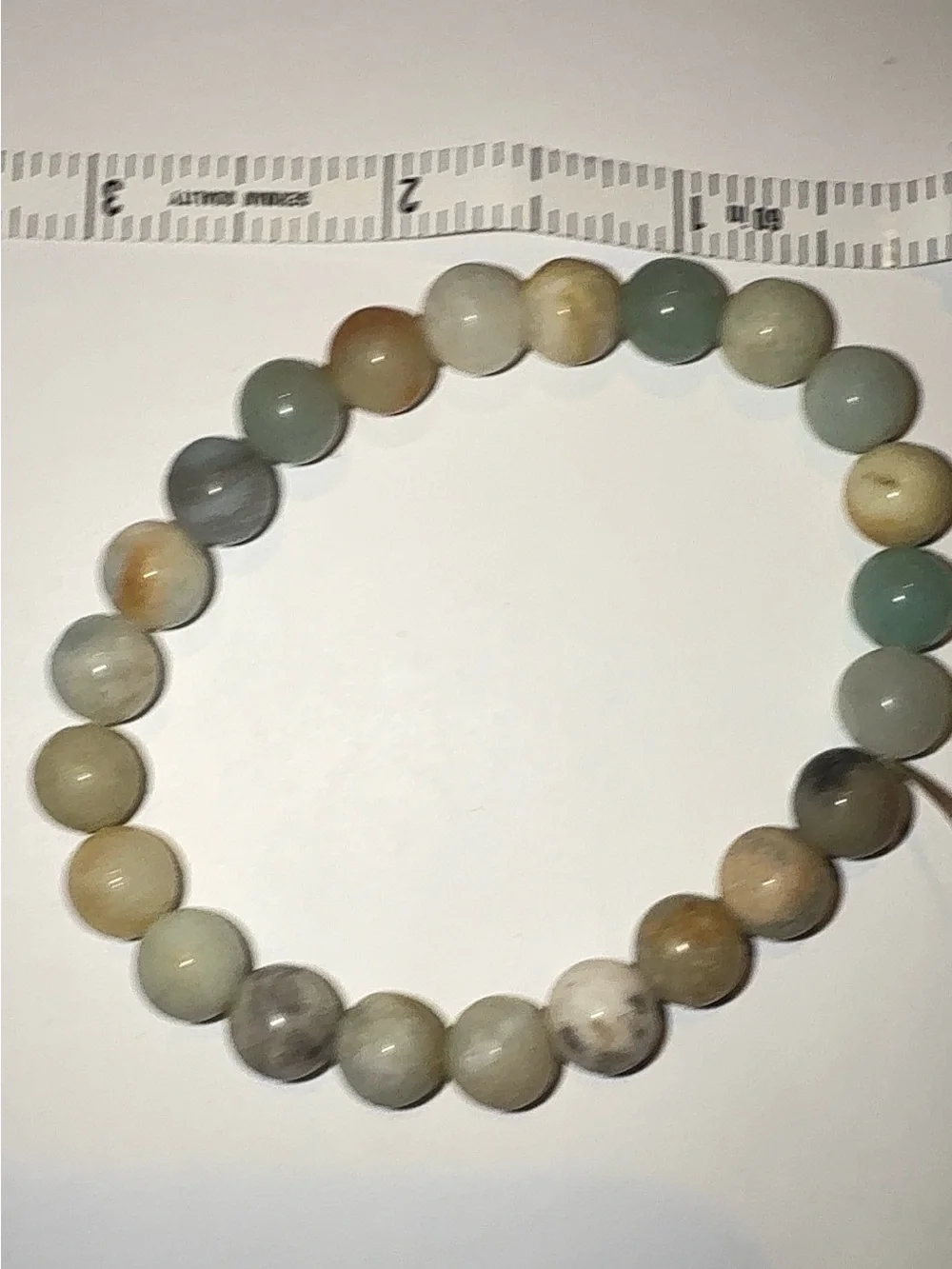 Natural Amazonite Crystal Gemstone Beaded Stretch Bracelet Unisex